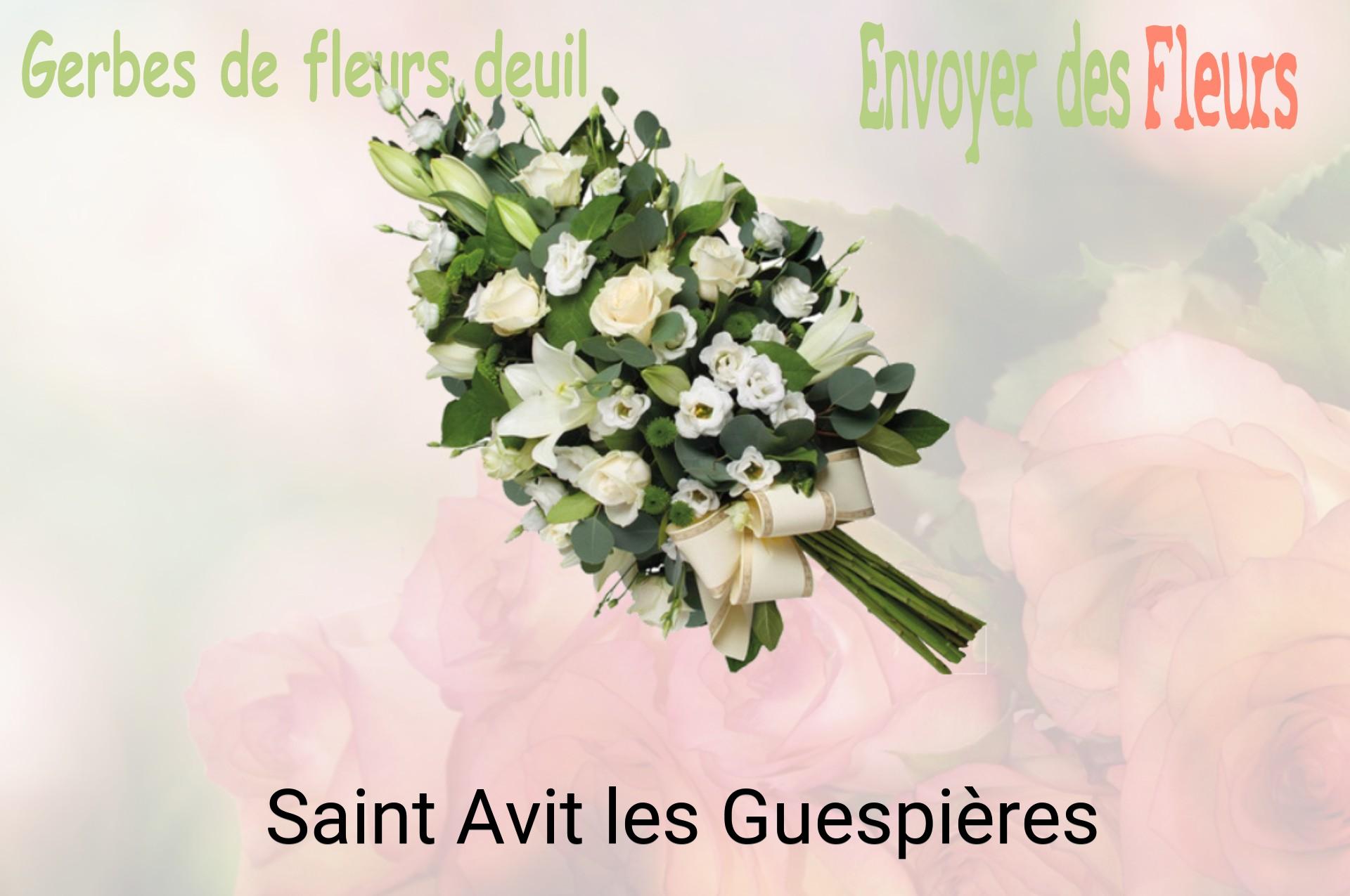Gerbe de fleurs de deuil livrée à Saint-Avit-les-Guespières